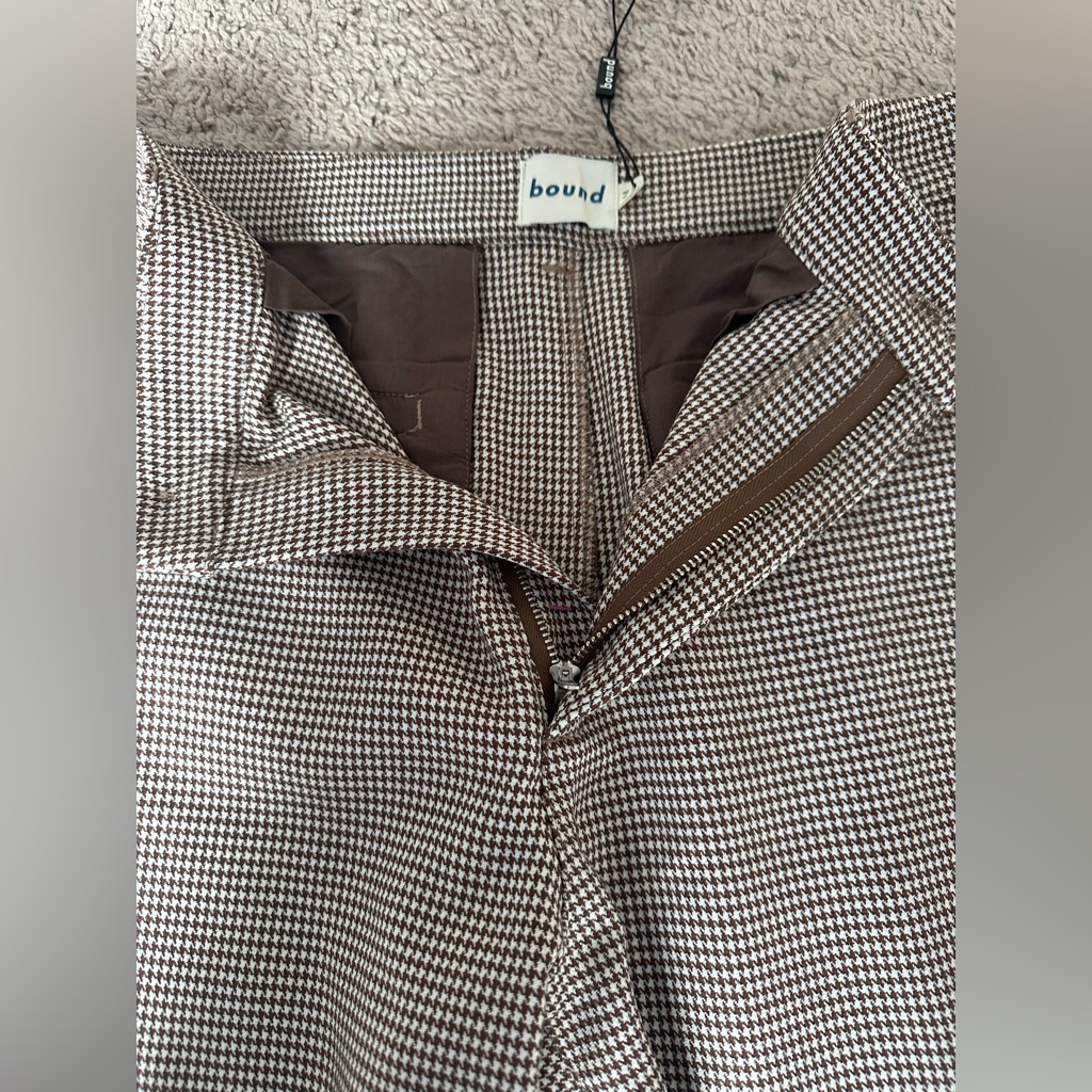 Bound Size Medium Brown/White Houndstooth Pants. Nwt! — image 5 of 8